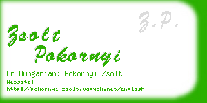 zsolt pokornyi business card